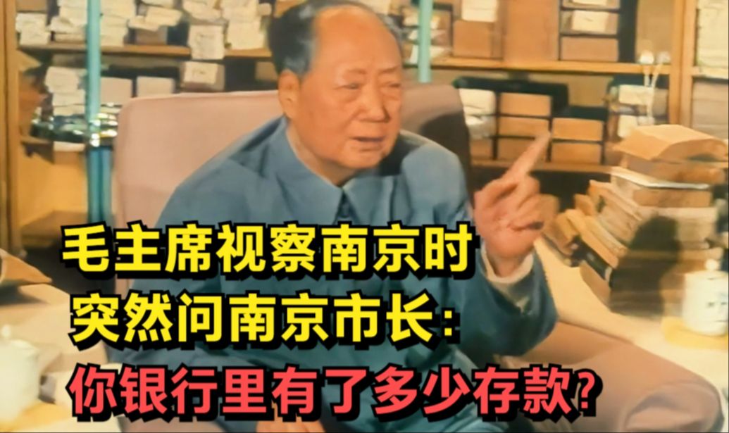 毛主席视察南京时,突然问南京市长:你银行里有了多少存款?哔哩哔哩bilibili