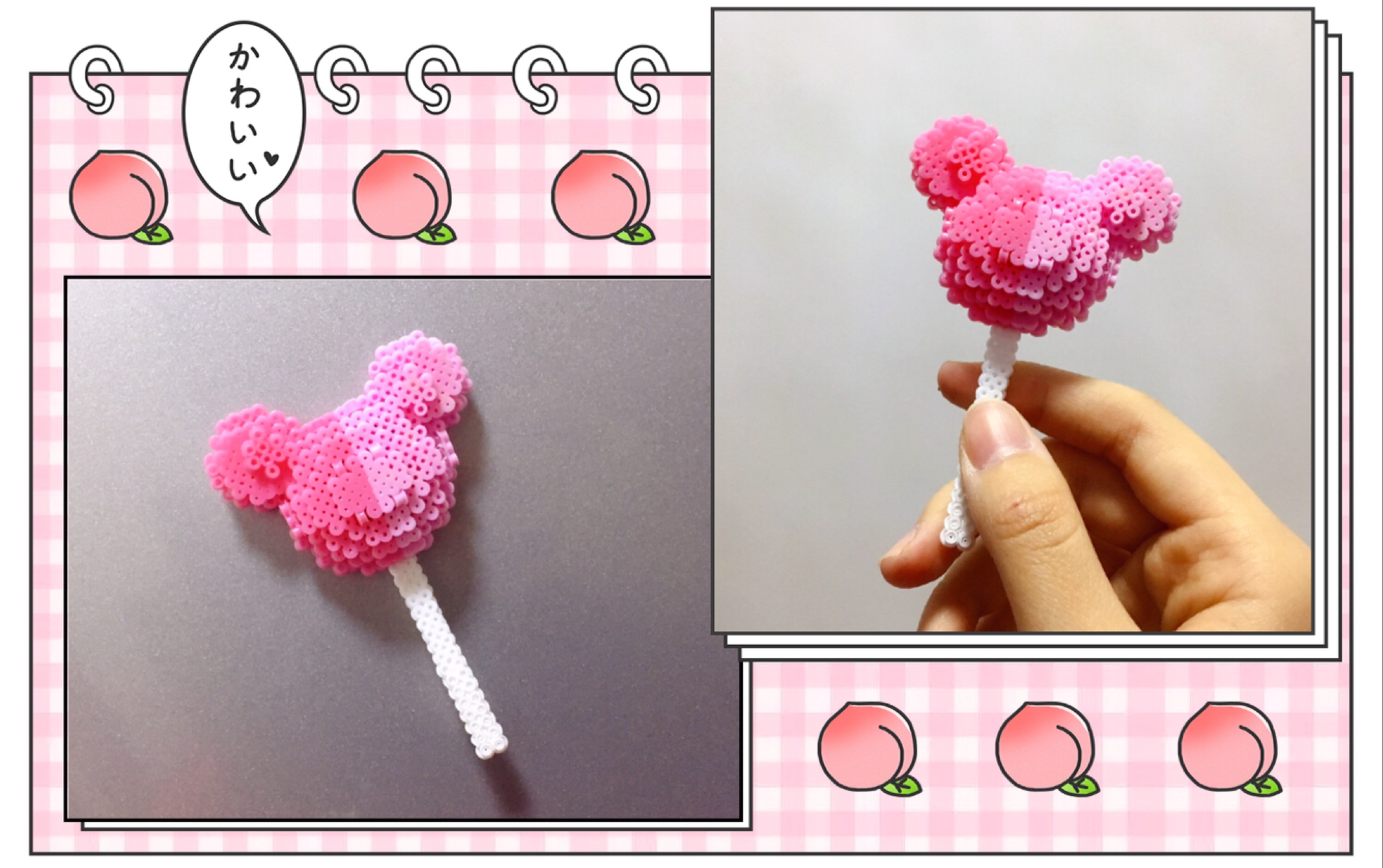 安妮泡芙鸭拼豆立体棒棒糖冰箱贴手工6254686255画面不知