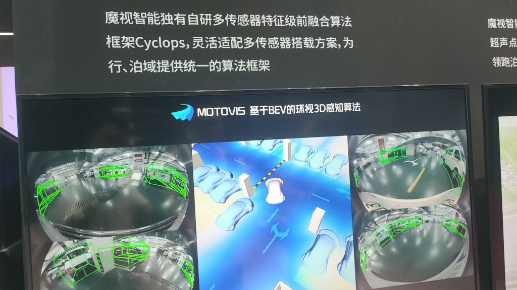 2023上海国际车展魔视智能MOTOVIS感知demo,包括BEV环视3D感知、激光点云感知、激光视觉感知、超声波感知系统等哔哩哔哩bilibili