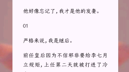 《懂事的继后》嫁给赵衍第三年,他封我做皇后.前提是不能碰他那位捧在心尖上的皇贵妃.他好像忘记了,我才是他的发妻.哔哩哔哩bilibili