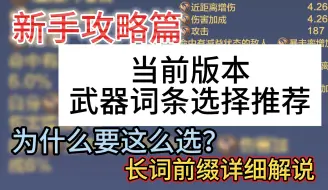 Tải video: 新手攻略篇 当前版本【武器词条】选择推荐 为什么要这么选？长词条前缀解析