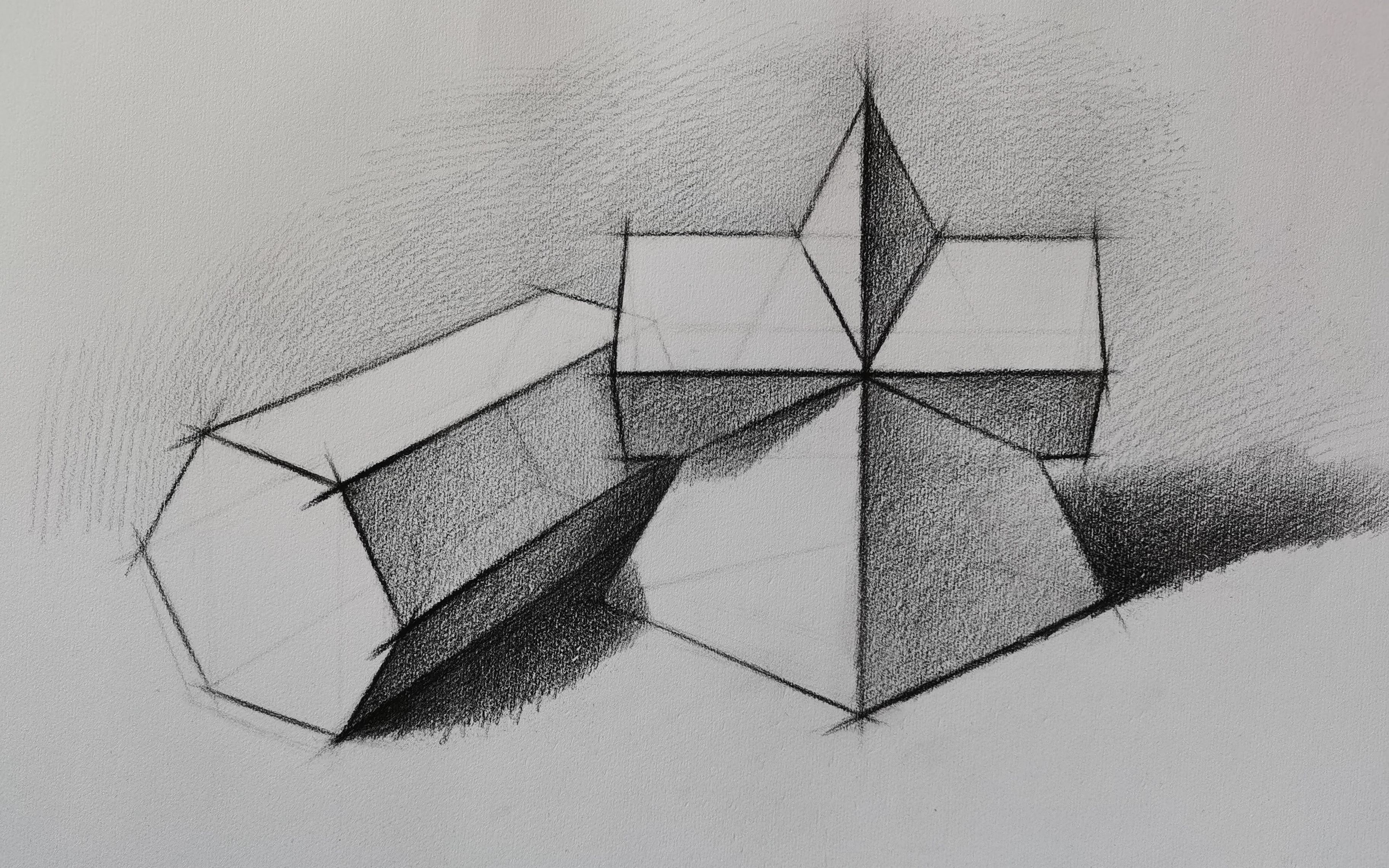 活动  六棱柱 穿插体纯线条结构讲解加速版