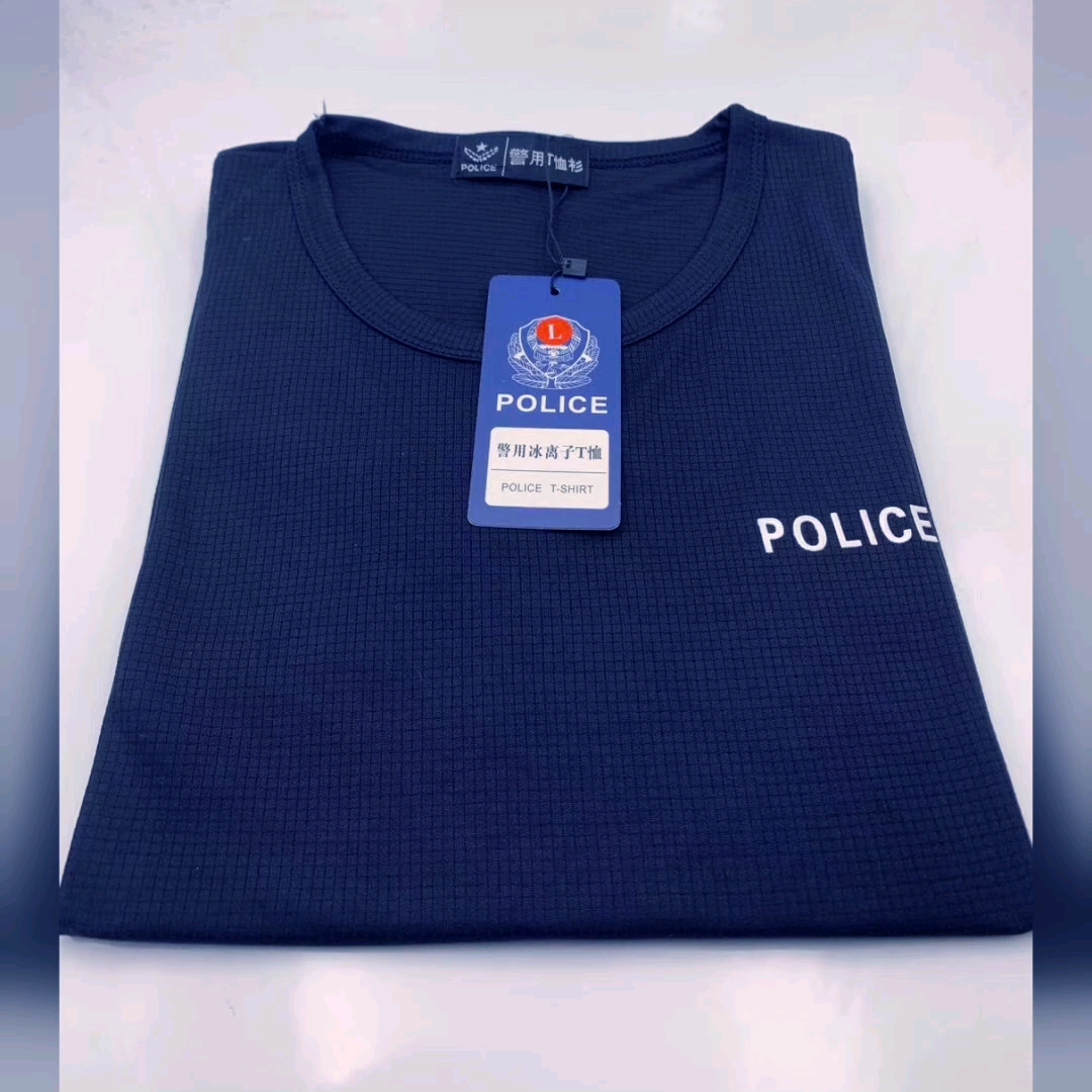 配发高级冰离子警用t恤衫,不起球不褪色 洗一万次不变形,进口硅胶图案