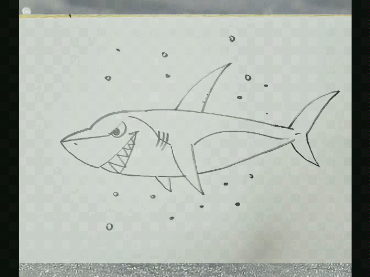 简笔画大白鲨一起画简笔画吧轻松美简单学