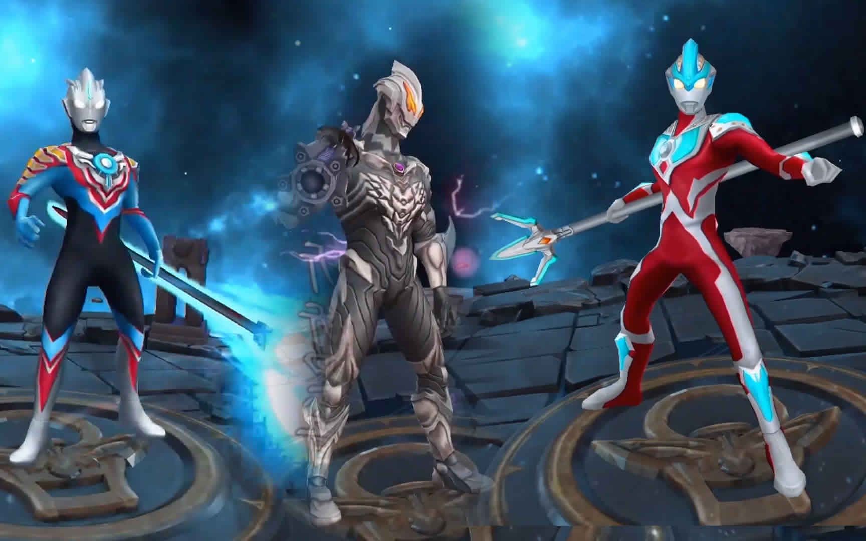 奥特曼格斗超人555:长兵器战队,欧布疾风平民值得拥有_哔哩哔哩 (゜