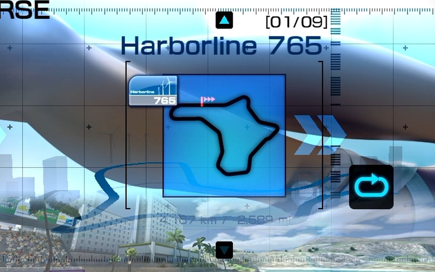 【PSV】山脊赛车赛道回放01Harborline 765单机游戏热门视频