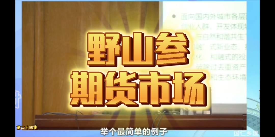 24 设计野山参期货市场——温铁军教授哔哩哔哩bilibili