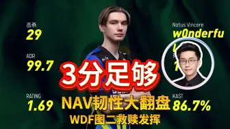 下载视频: 太有韧性了NAVI ! 3:9追到16:14完成大翻盘！玩机器：wdf图二发挥的真可以，1.62rating，太想进决赛了