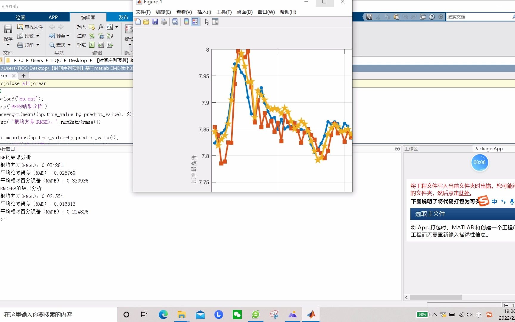 【时间序列预测】基于matlab EMD优化BP神经网络汇率预测【含Matlab源码 1742期】哔哩哔哩bilibili