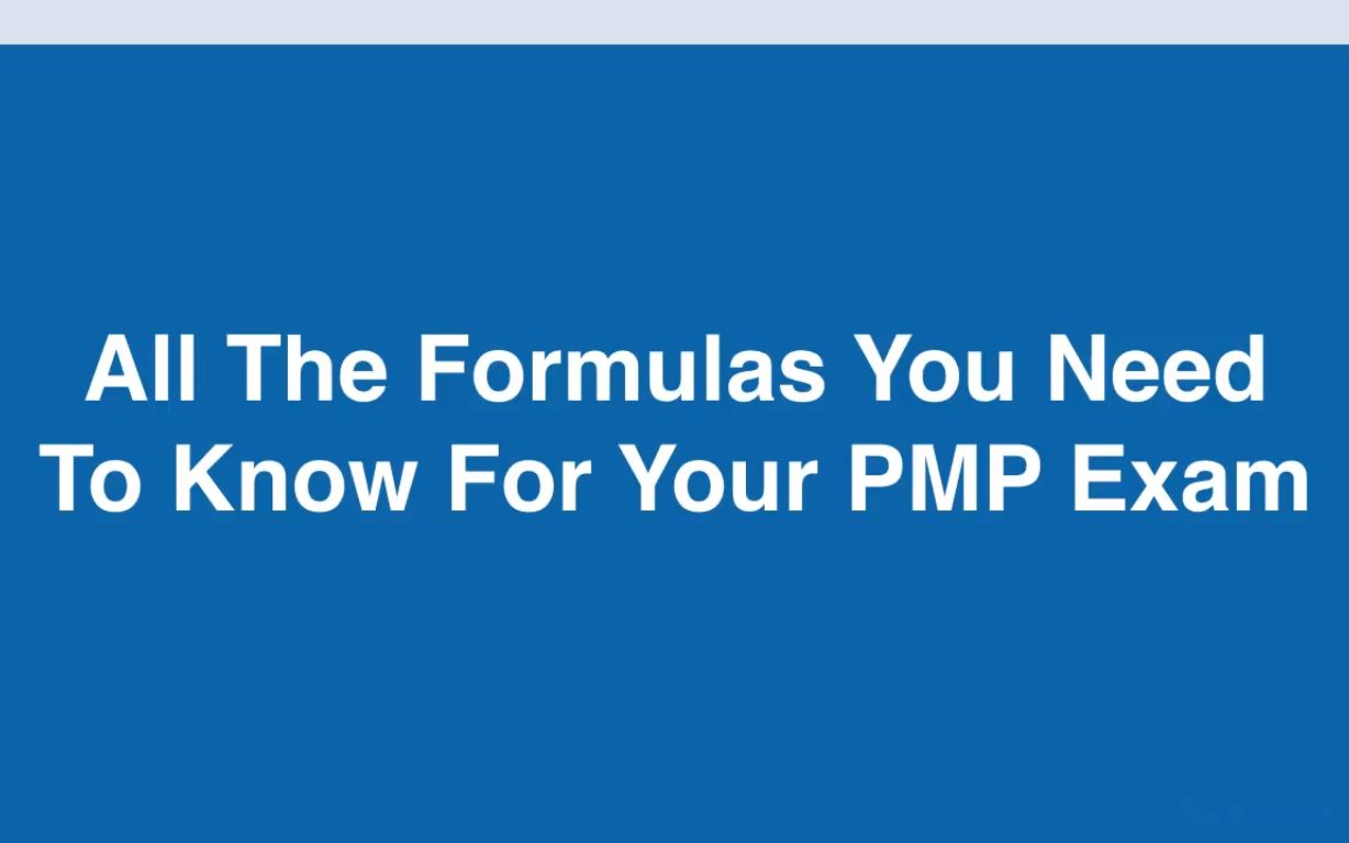 PMP公式PMBOK 6&PMP Formulas and Calculations  PMBOK 6th & 项目管理公式哔哩哔哩bilibili