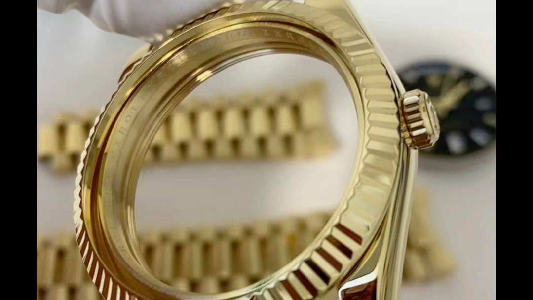 手表包金镶钻厚包金18k24k玫瑰金包完厚度大概7丝左右耐磨抗氧化