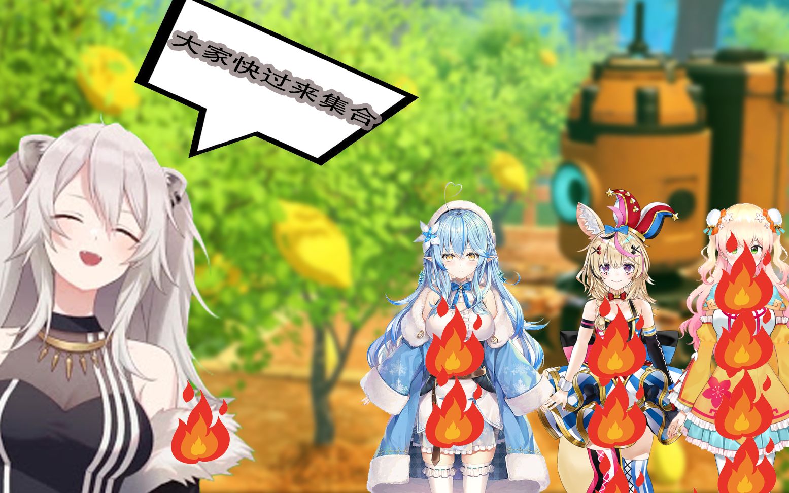 【狮白牡丹|hololive】5期生craftopiaの热情联动