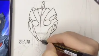 诺亚奥特曼，奥特曼系列线描简笔画
