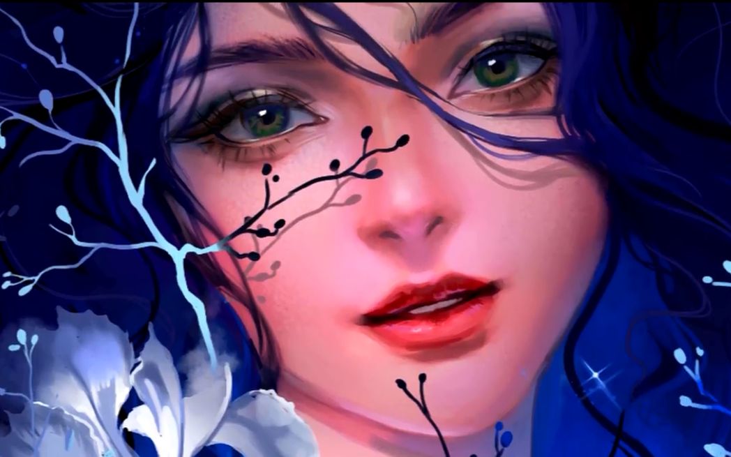 大神板绘厚涂禁欲系美女,真的是看神仙画画了.