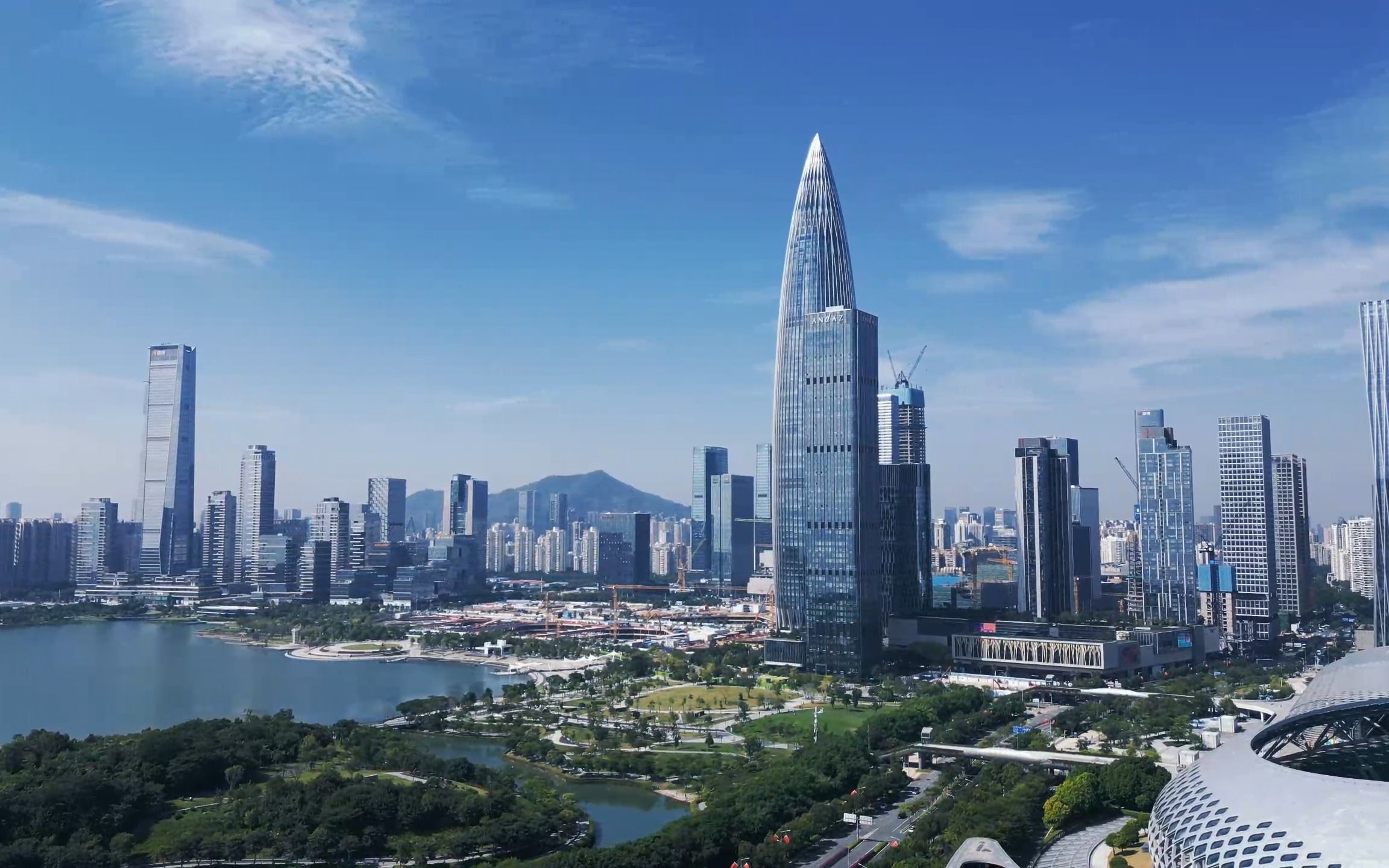 深圳湾公园航拍练手