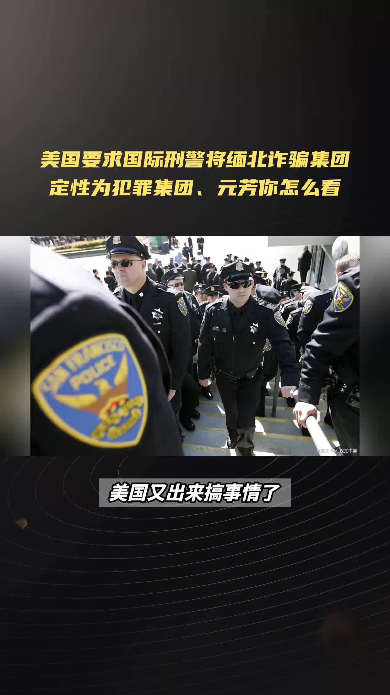 美国要求国际刑警将缅北诈骗集团定性为犯罪集团、元芳你怎么看哔哩哔哩bilibili