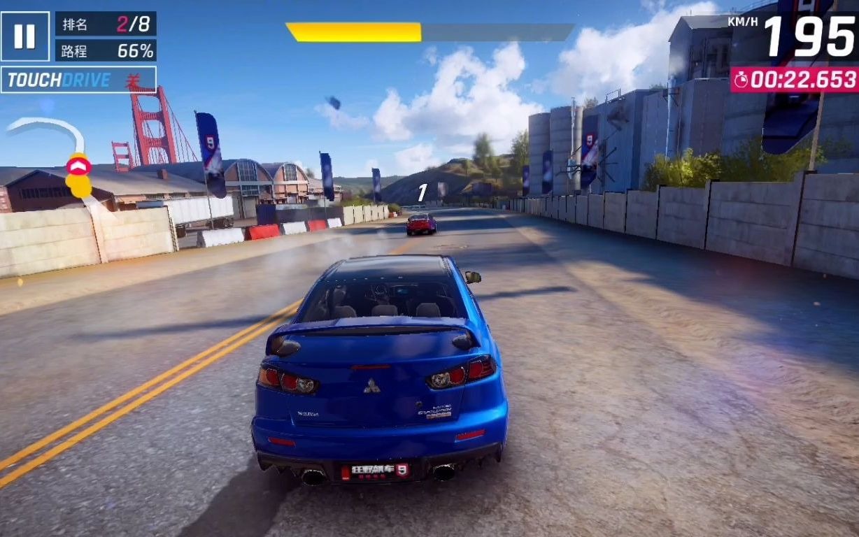 狂野飙车9第五场我打算一直用这个蓝色小三菱比赛直到把它开报废