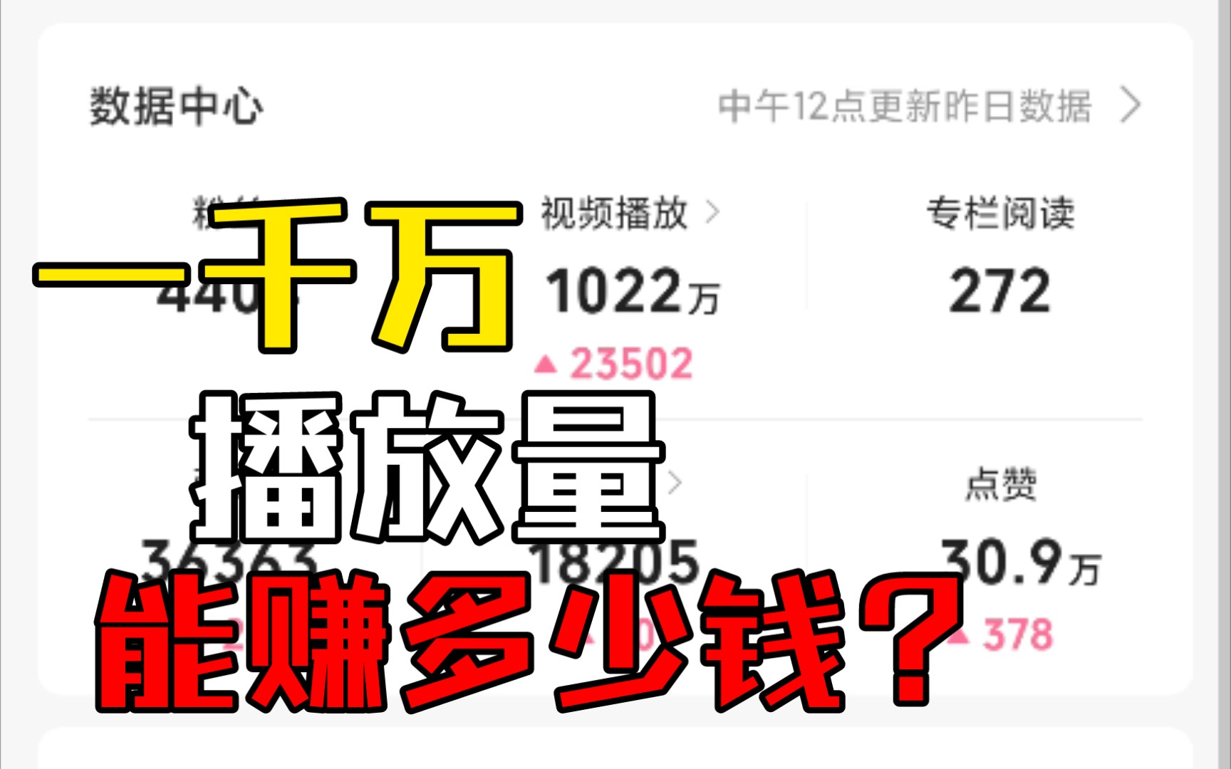 在b站1000万播放量能赚多少钱?