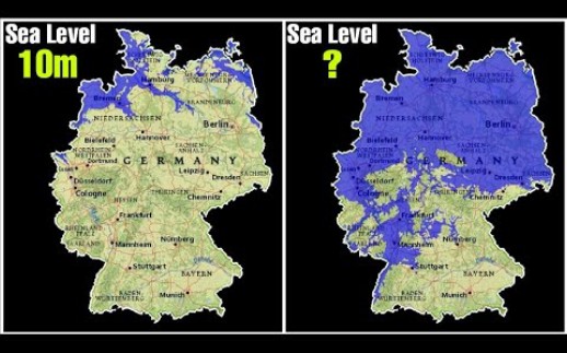 德国洪水地图,海平面上升视频哔哩哔哩bilibili