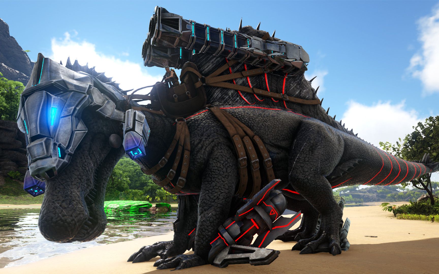 方舟生存进化:失落之岛 23 机甲脊背龙决战食人花boss_哔哩哔哩bili