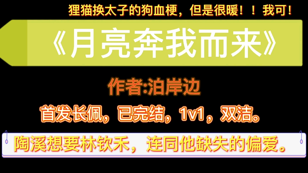 【原耽推文】《月亮奔我而来》从未见过如此醋王的攻.这本集结了暗恋、狗血、校园、救赎于一身的绝美爱情小说,姐妹们快来看!!哔哩哔哩bilibili