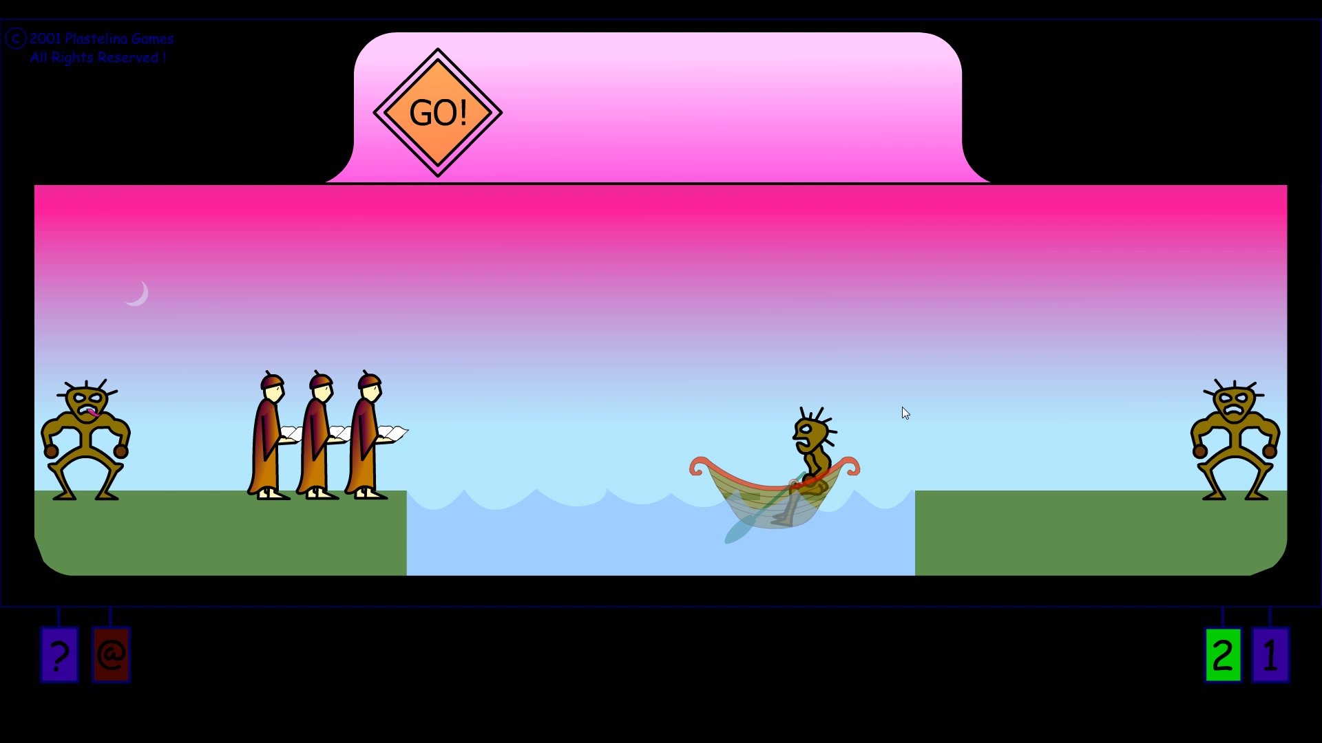 [flash小游戏]cannibals & missioneries 2001 人鬼过河