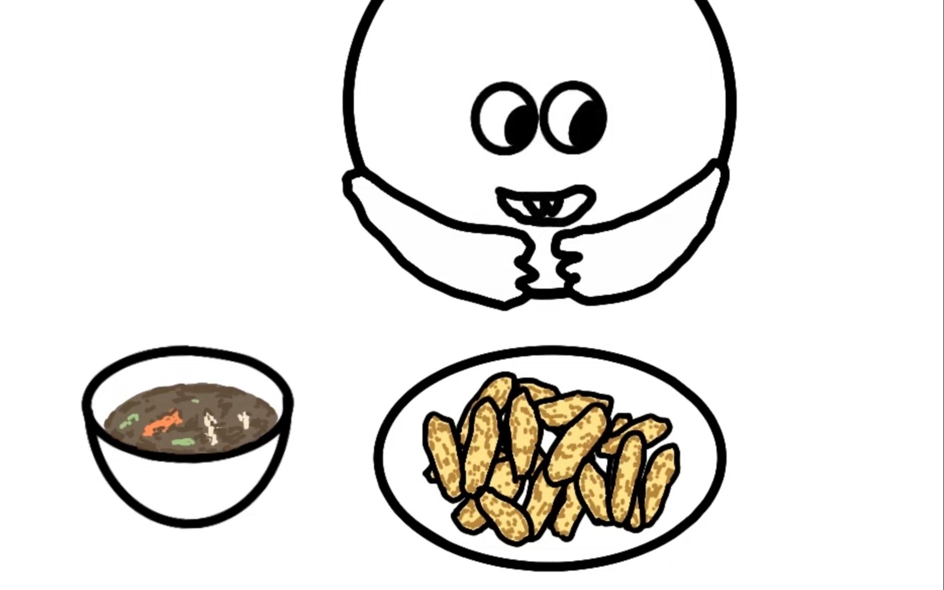吃东西的时候不要分心!肉肉会被抢走哦【治愈减压美食动画】