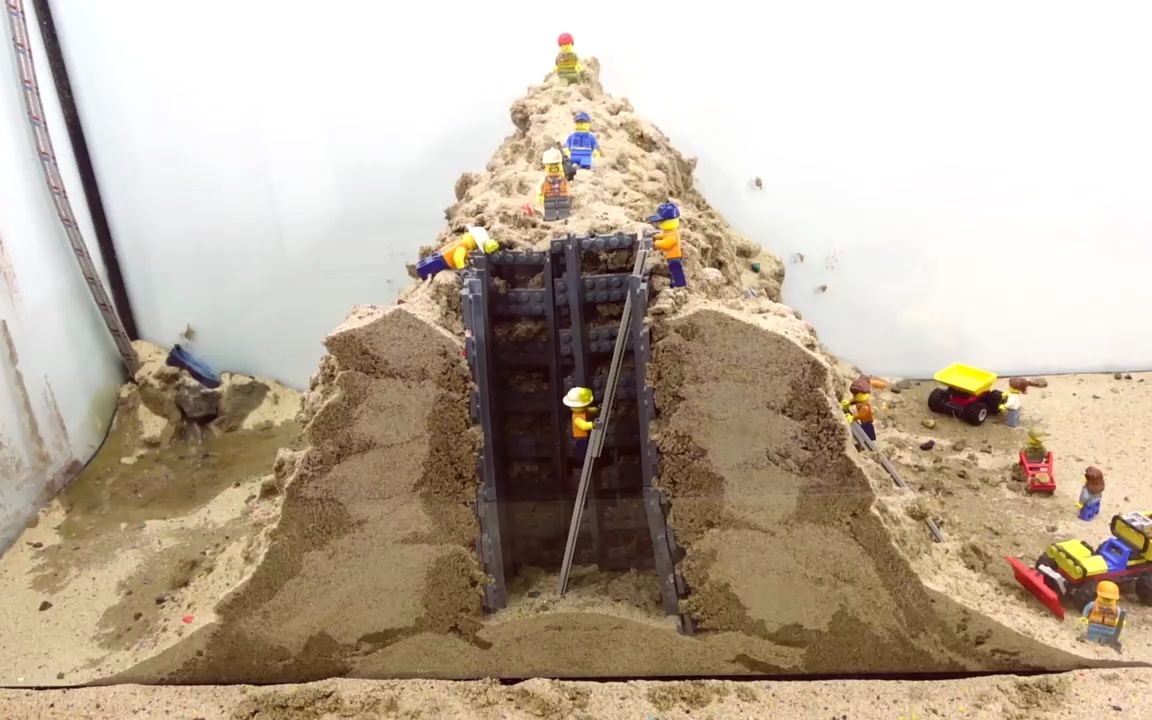 乐高大坝决口实验,乐高迷你模型矿难