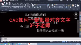 Download Video: CAD如何一键批量对齐文字