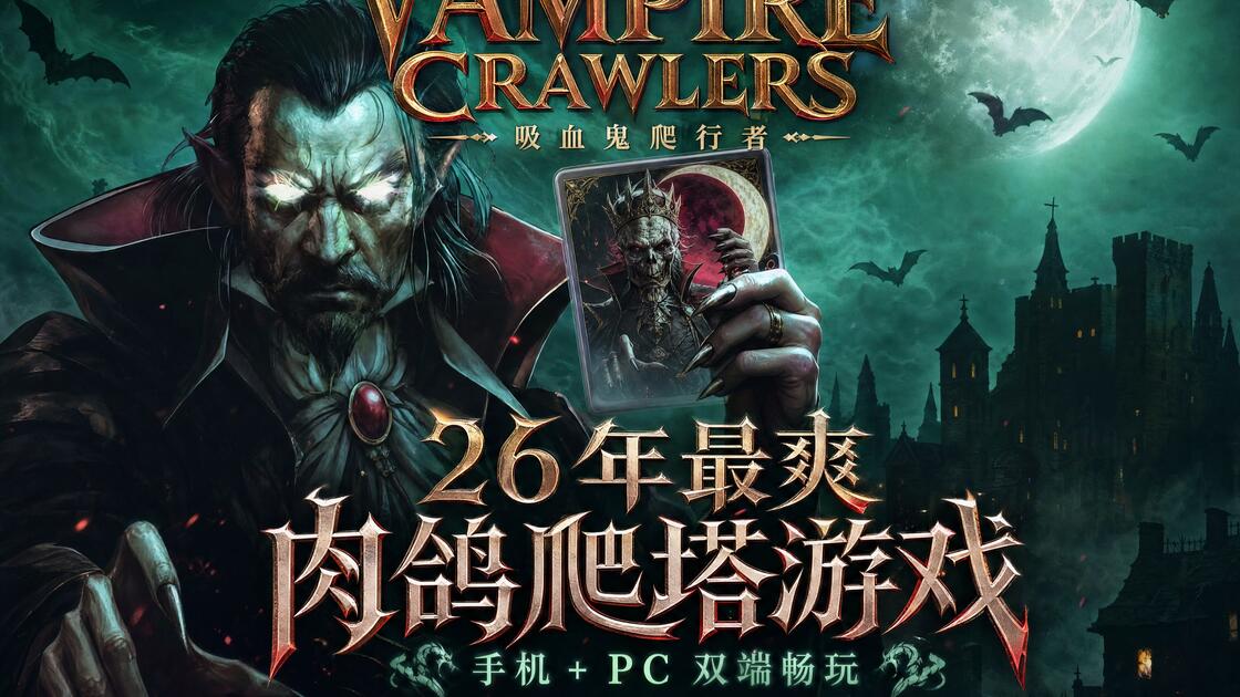 【吸血鬼爬行者】最新版本分享!最近不想玩杀戮尖塔了?来试试这款更爽的卡牌肉鸽爬塔游戏《吸血鬼爬行者》!PC+手机版直装!_游戏热门视频