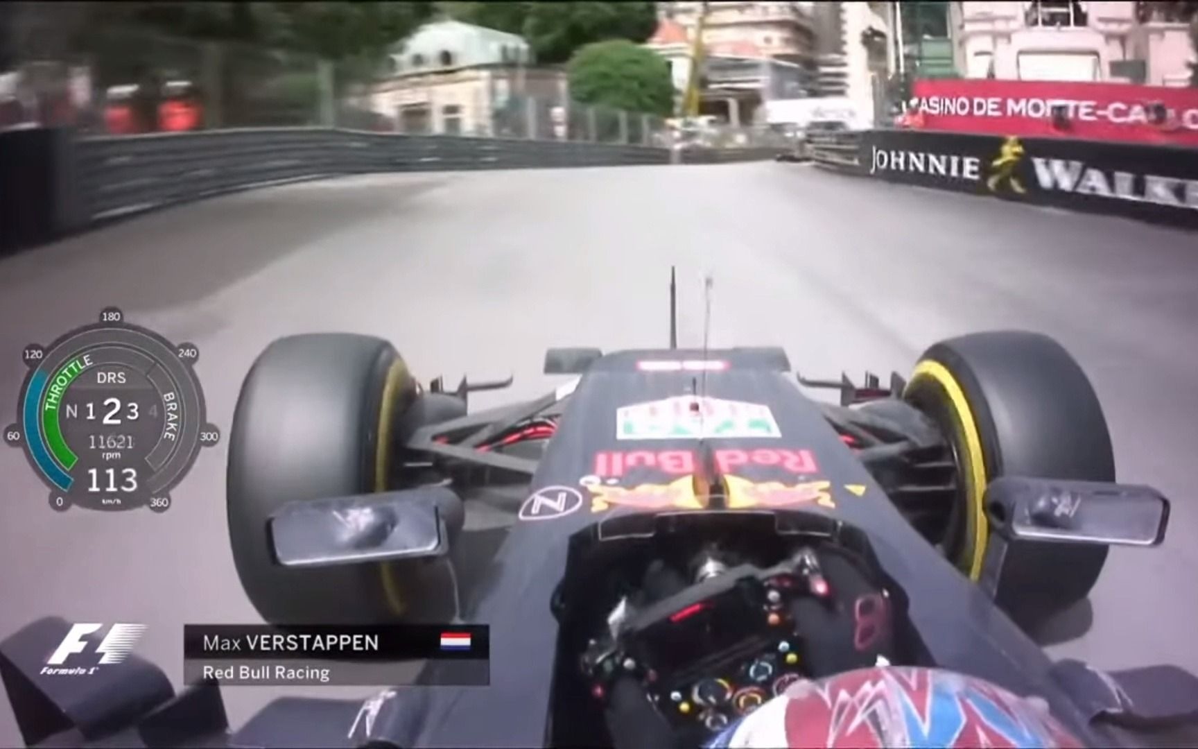 F1 2016雨天摩纳哥站 小将维斯塔潘的正赛车载镜头 干胎跑湿地_哔哩哔哩_bilibili