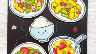 原创｜健康餐盘立体画