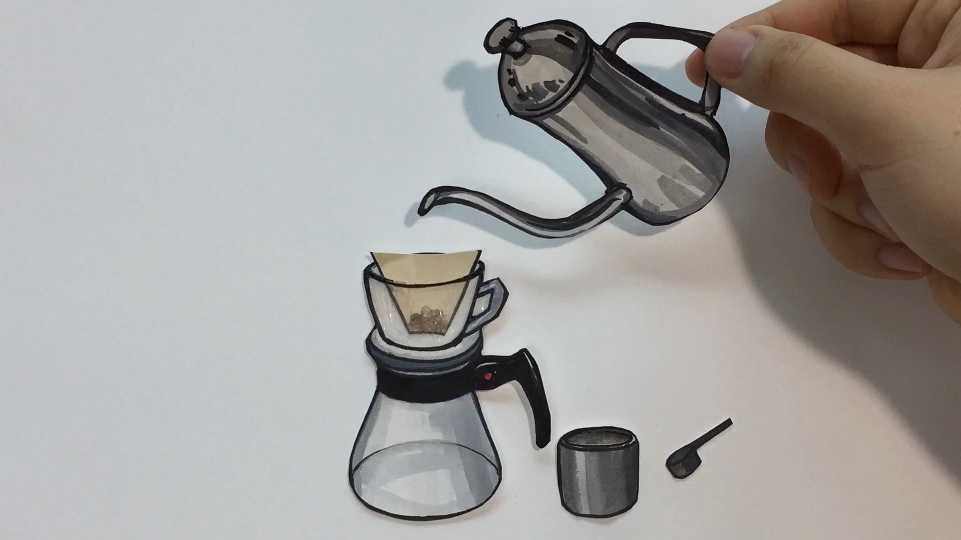 手冲咖啡定格动画