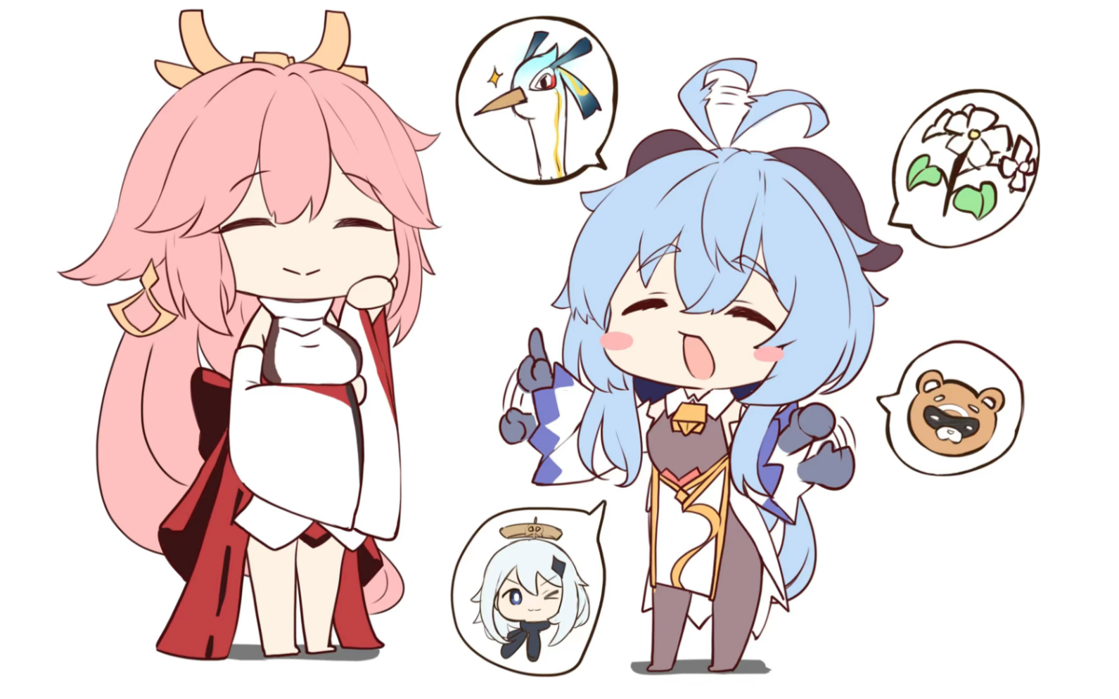 原神漫画麒麟甘雨八重狐狸