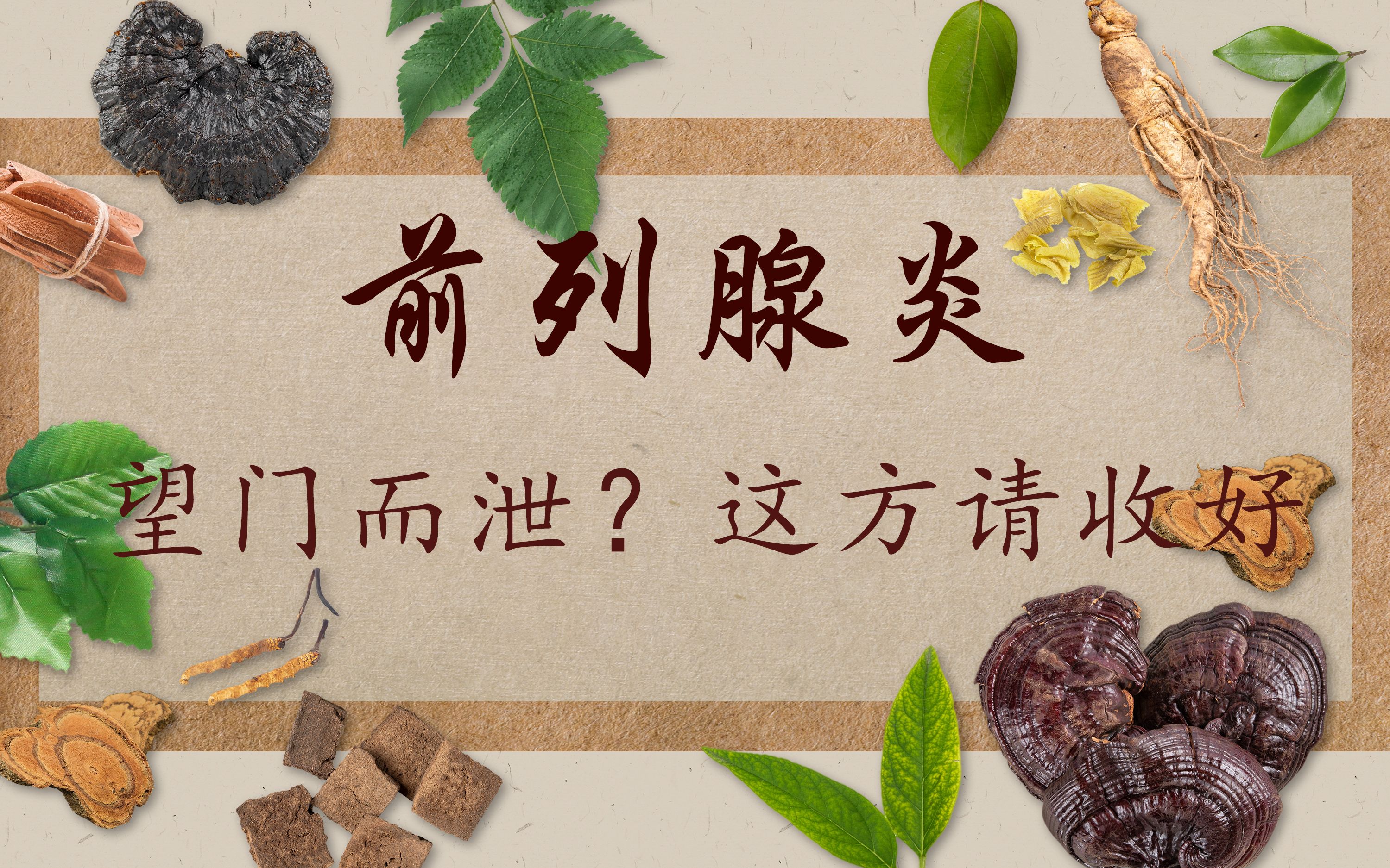 前列腺炎导致望门而泄?这方请收好哔哩哔哩bilibili