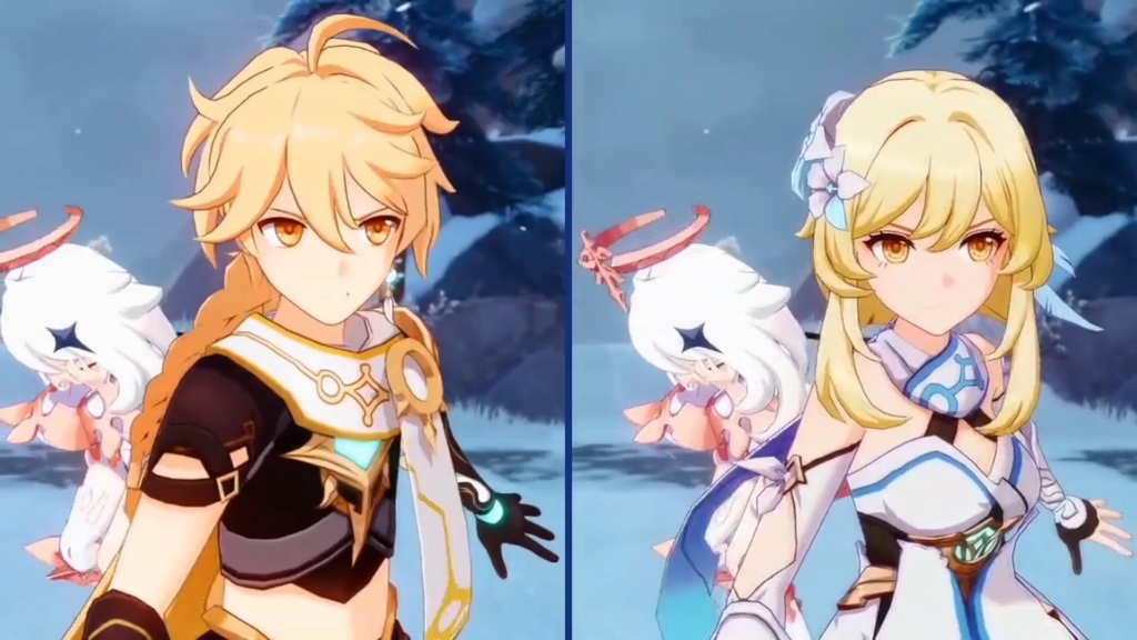 原神莹和空对应急食品的保护动作!_哔哩哔哩bilibili_原神