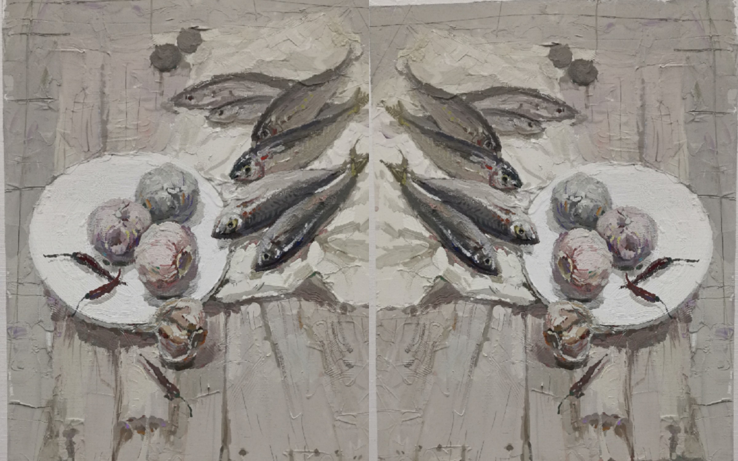 广东联考新标色彩静物鱼海鲜示范