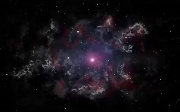 【led大屏幕】f449 2k画质蓝色宇宙星空粒子星云太空银河系动态视频会