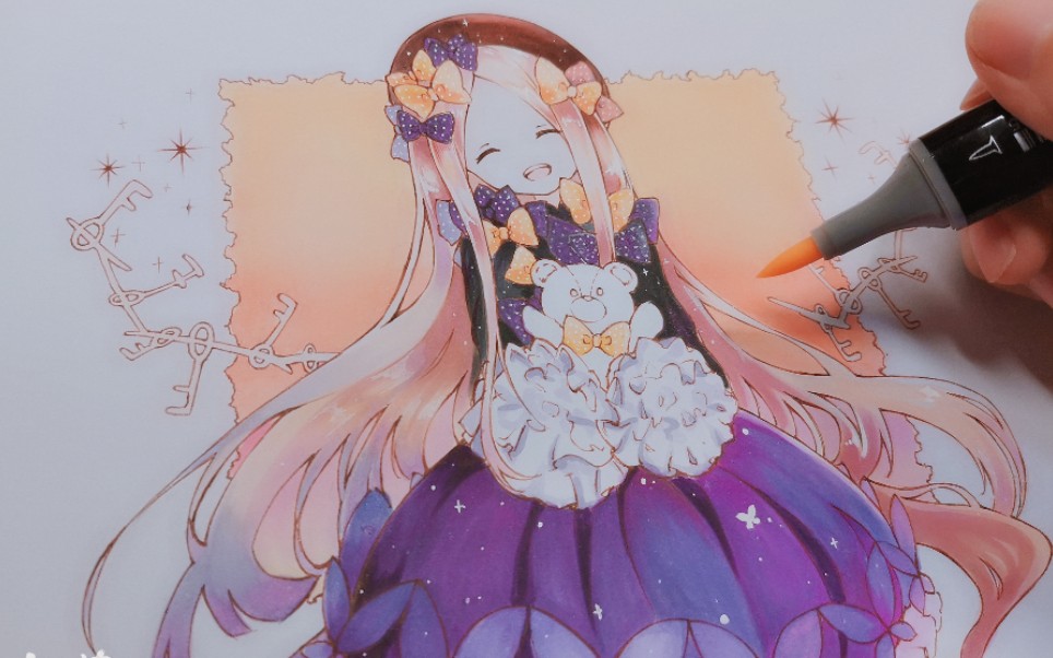 马克笔手绘尝试一下别的画风反正疯狂混色就对了