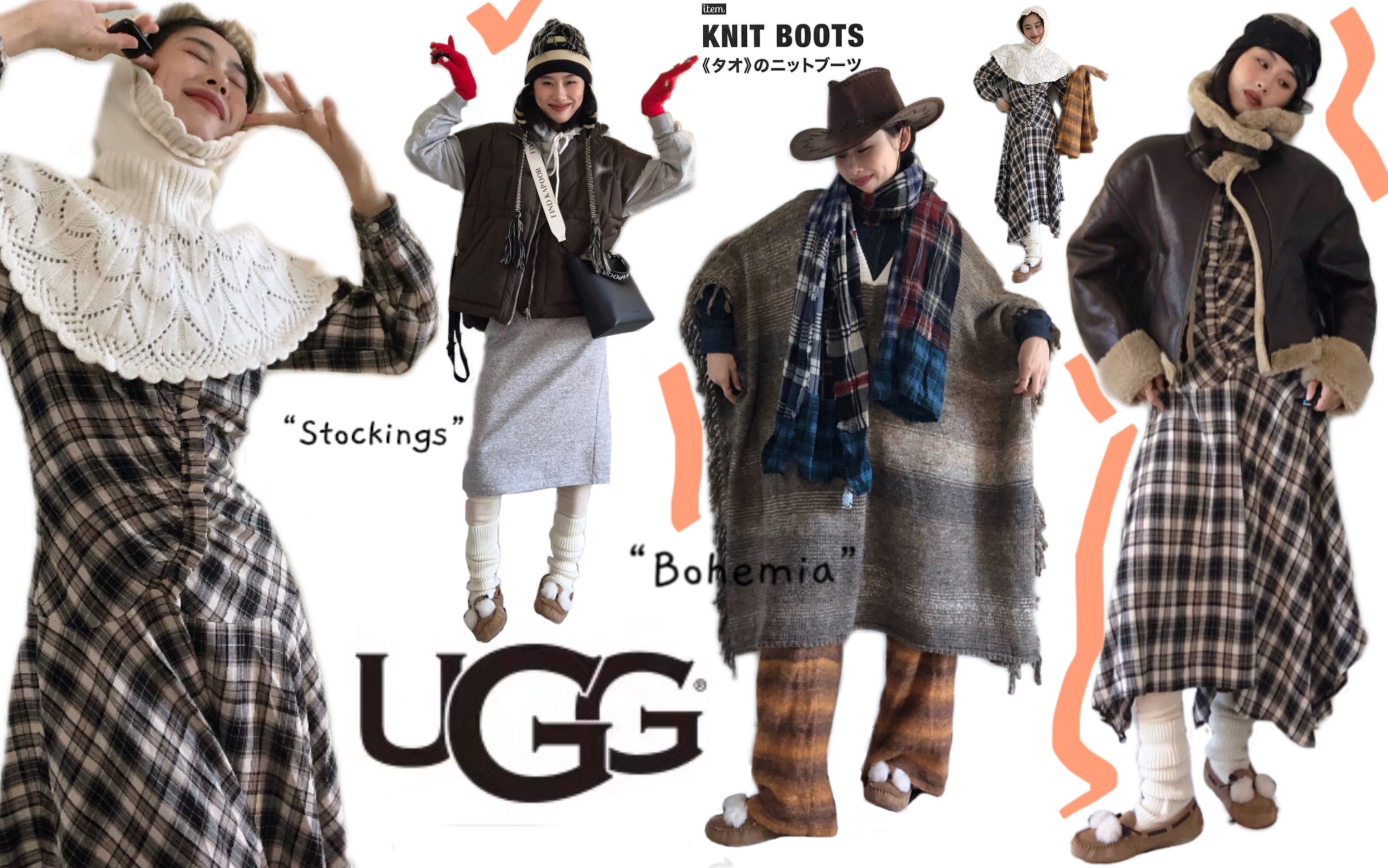 UGG毛毛鞋穿搭| 冬天怕冷星人穿搭 | 解锁3LOOK| 冬季毛毛鞋穿搭哔哩哔哩bilibili