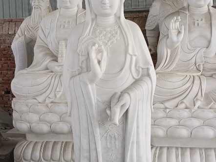 汉白玉观音菩萨像