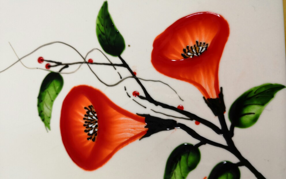 喇叭花果酱画
