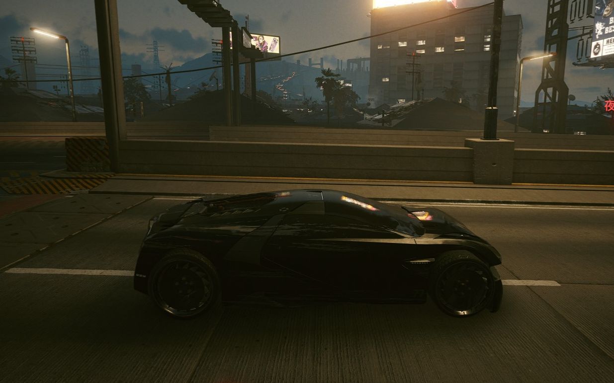 【赛博朋克2077】--隐藏载具车辆-黑色石中剑跑车