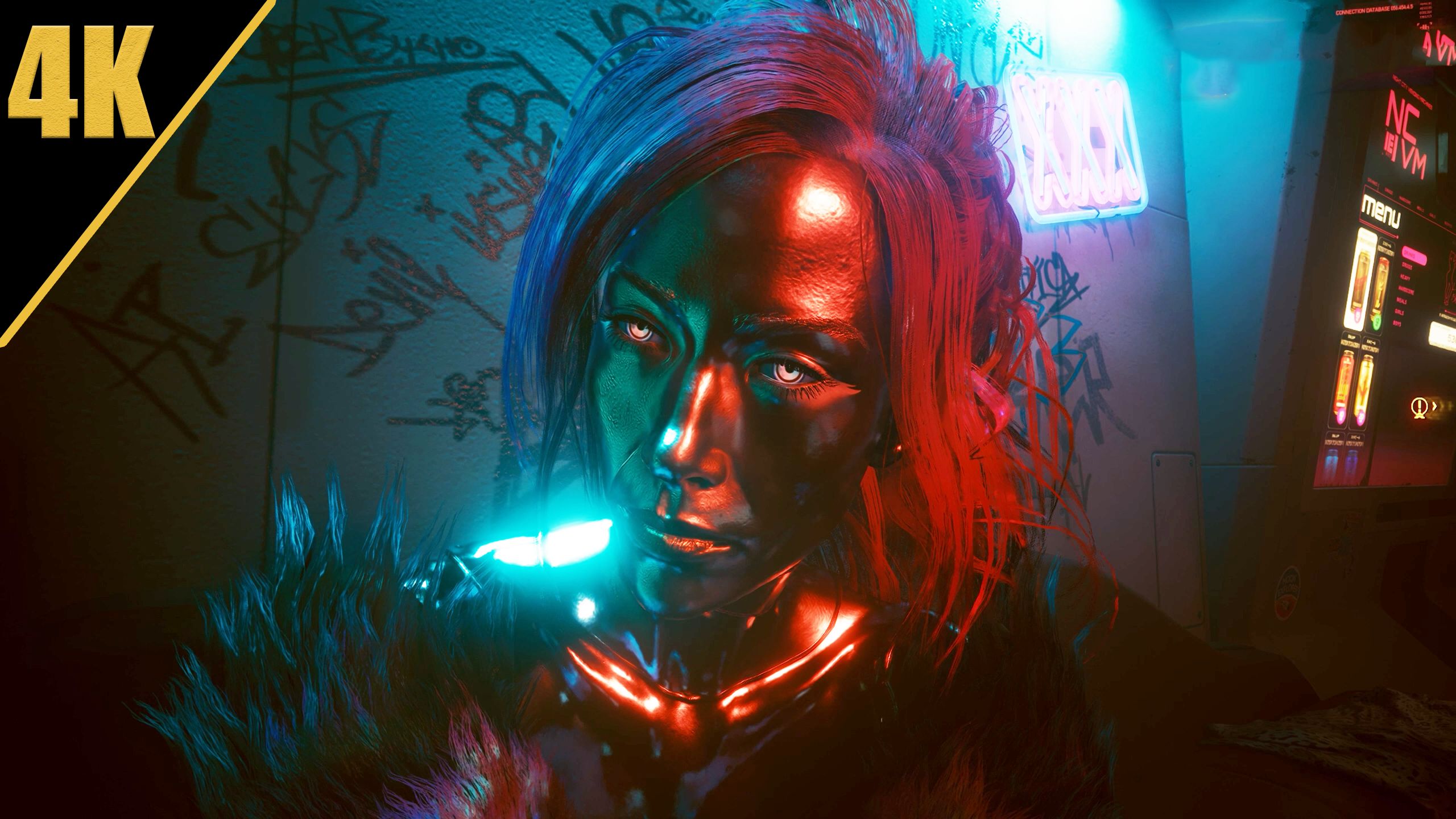 4k60《赛博朋克2077》:金属皮肤女歌手利琪·薇兹的重大危机