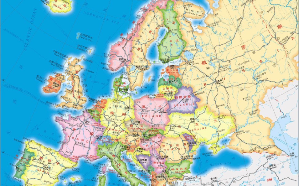 欧洲西部地理位置