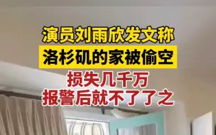 Descargar video: 演员刘雨欣家被盗，损失几千万，报警后就不了了之。