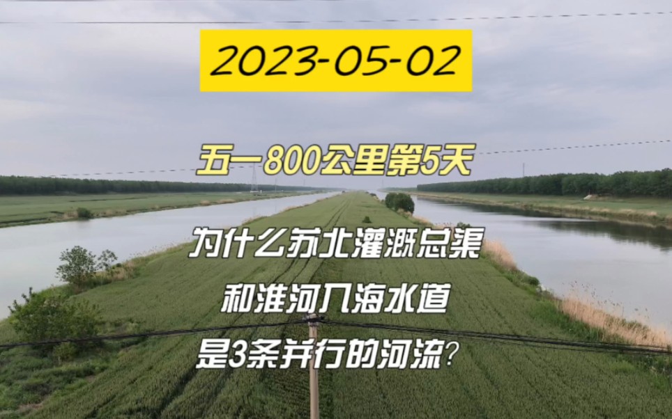 开挖苏北灌溉总渠真的是历史上的决策失误吗?为什么苏北灌溉总渠和淮河入海水道从洪泽湖到黄海是并行的3条河道?哔哩哔哩bilibili