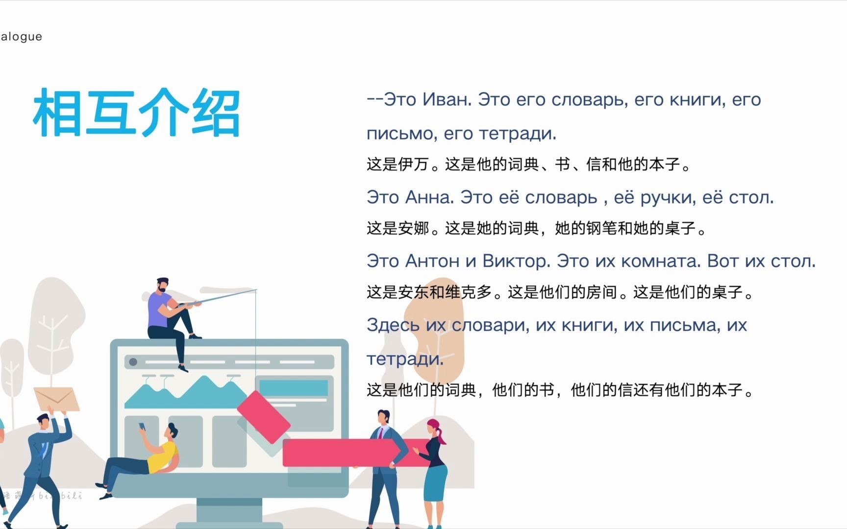 俄语对话1相互介绍