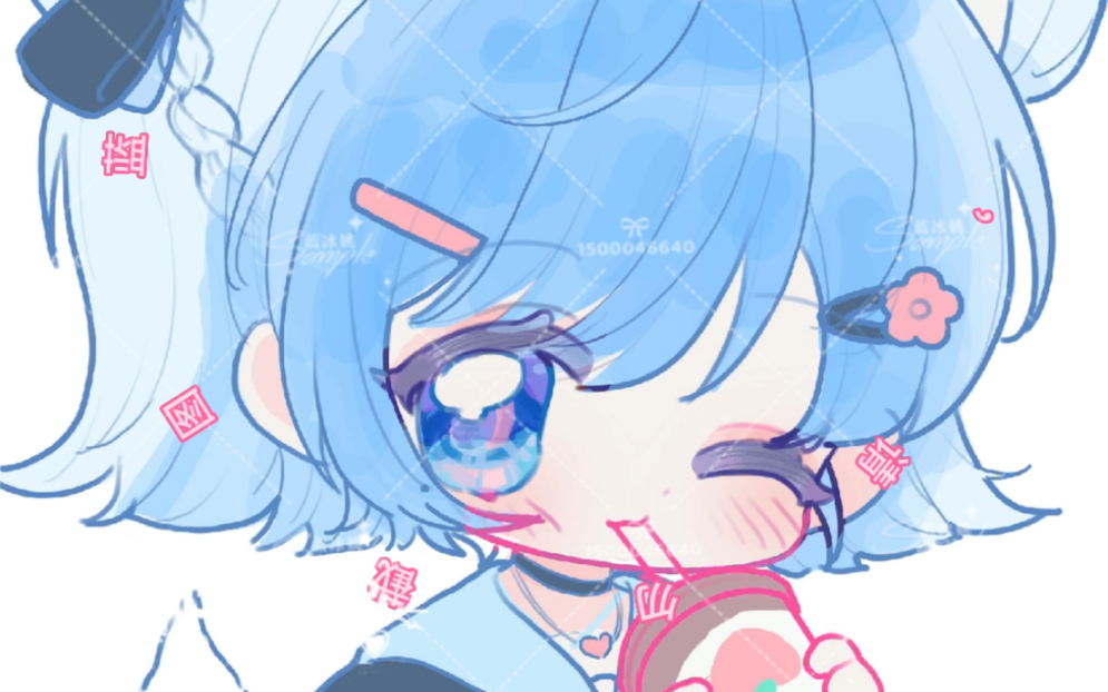 一张qq头的上色过程