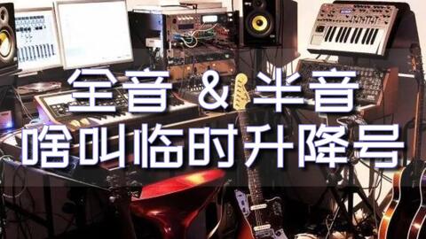 五线谱教学 第13课 全音和半音 临时升降记号 哔哩哔哩